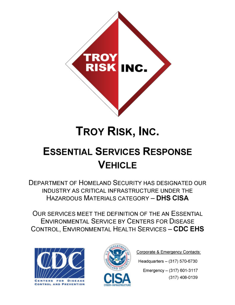 Troy Risk Covid Essential Services